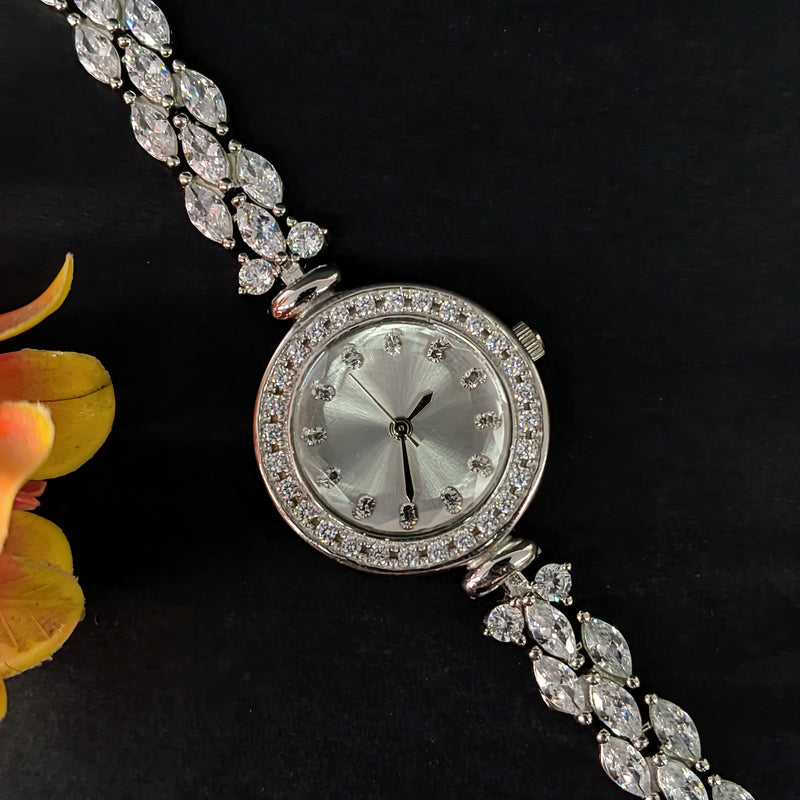 92.5 Sterling Silver Art Deco Solitaire Watch