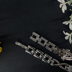 92.5 Sterling Silver Infinity Star Tennis Watch