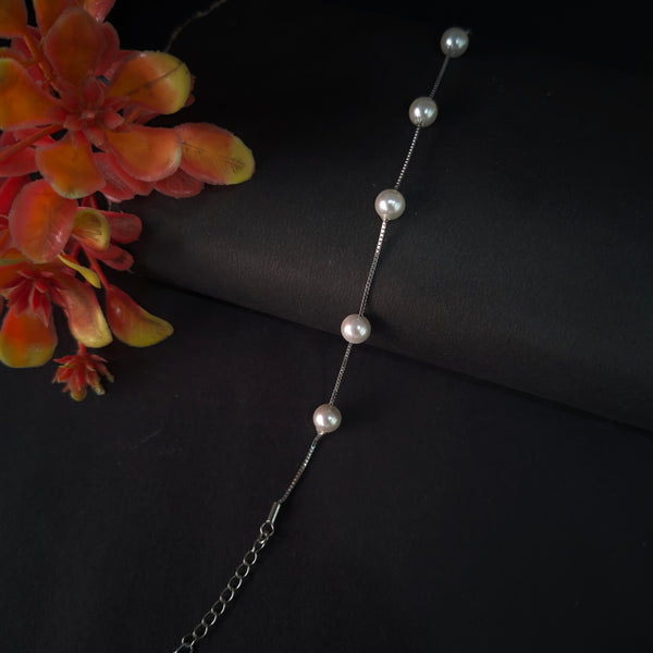 92.5 Silver Pearl Bracelet