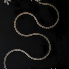 92.5 Silver Flat Herringbone Snake Chain