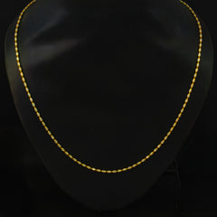 92.5 Sterling Silver Dual-Tone Bead Station Chain