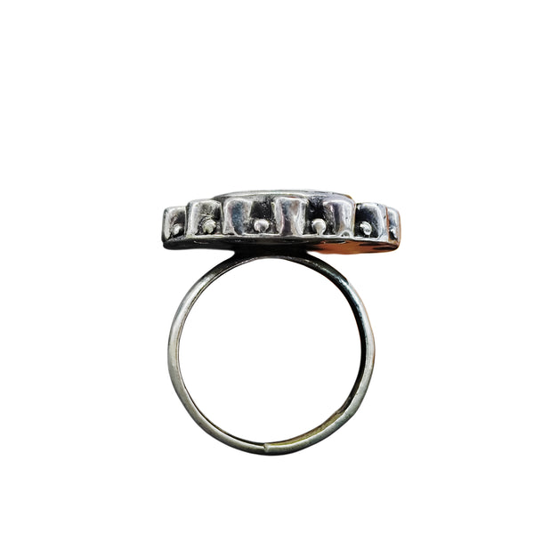92.5 Sterling Silver Queen Victoria Coin Statement Ring