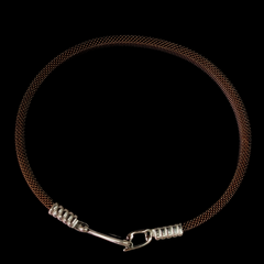 Brown Mesh Cord Statement Bracelet