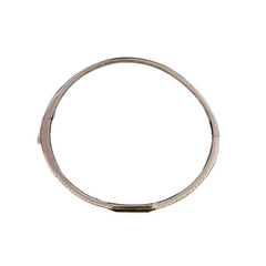 92.5 Sterling Silver Iced-Out Dual Serpent Statement Bangle