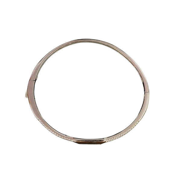 92.5 Sterling Silver Iced-Out Dual Serpent Statement Bangle