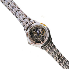 Men’s 92.5 Sterling Silver Open-Heart Skelio Automatic Watch