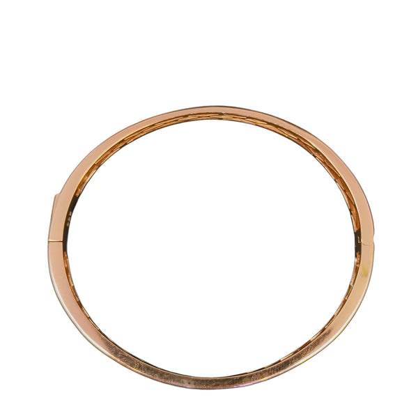 92.5 Sterling Silver Rose Gold Baguette-Cut Luxury Kada