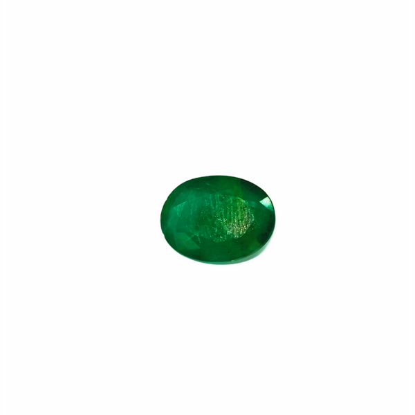 Natural Green Emerald Oval-Cut Loose Gemstone