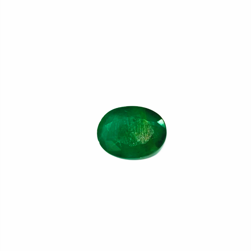 Natural Green Emerald Oval-Cut Loose Gemstone