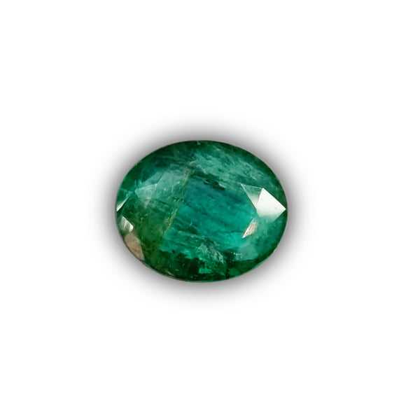Natural Green Emerald Oval-Cut Loose Gemstone