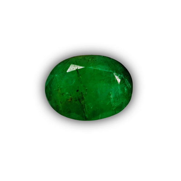 Natural Green Emerald Oval-Cut Loose Gemstone