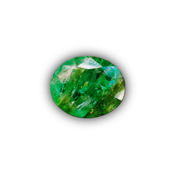 Natural Green Emerald Oval-Cut Loose Gemstone
