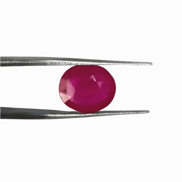 Natural Pink Ruby Oval-Cut Loose Gemstone
