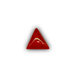 Natural Red Coral (Moonga) Triangular-Cut Loose Gemstone