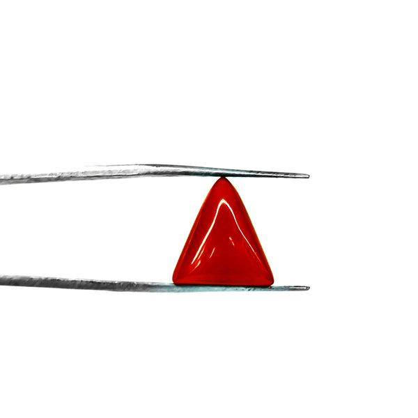 Natural Red Coral (Moonga) Triangular-Cut Loose Gemstone