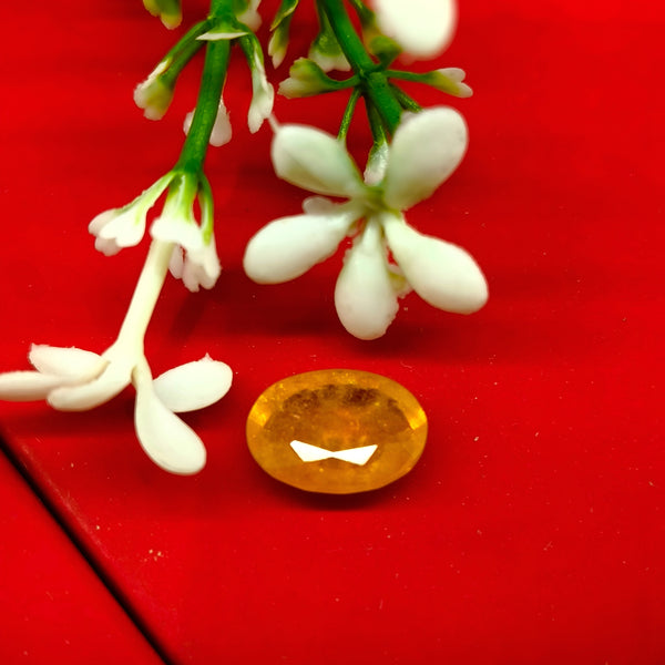 Natural Yellow Sapphire (Pukhraj) Oval-Cut Loose Gemstone