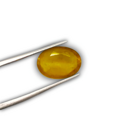 Natural Yellow Sapphire (Pukhraj) Oval-Cut Loose Gemstone