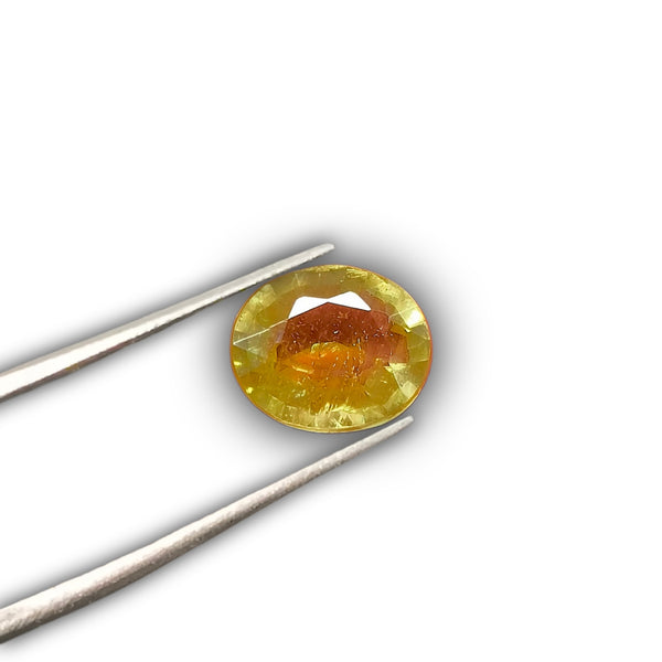 Natural Yellow Sapphire (Pukhraj) Oval-Cut Loose Gemstone