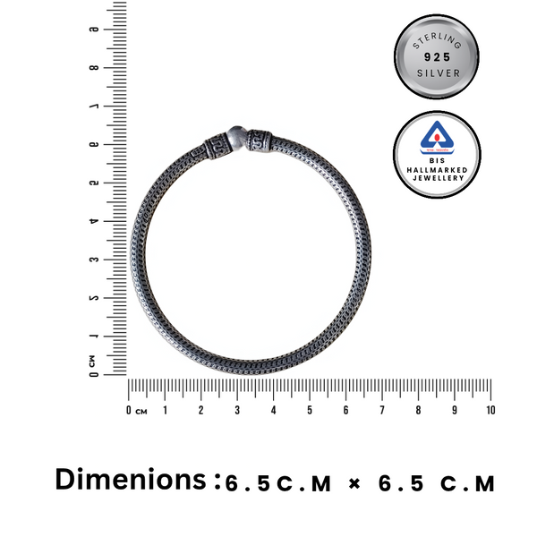 92.5 Sterling Silver Designer Kada for Men & Women