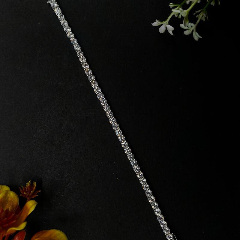 92.5 Sterling Silver Classic Tennis Bracelet
