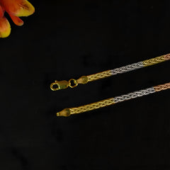 Rose Gold, Gold & Platinum Plated Designer 925 Silver Anklet