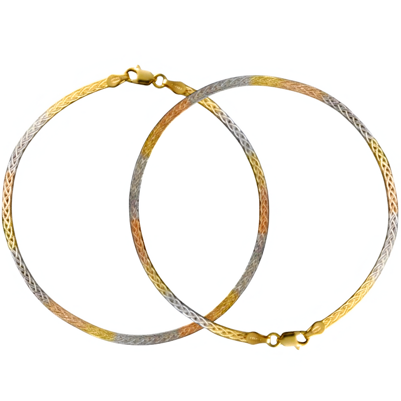 Rose Gold, Gold & Platinum Plated Designer 925 Silver Anklet