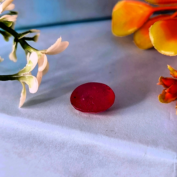 Natural Pink Ruby Oval-Cut Loose Gemstone