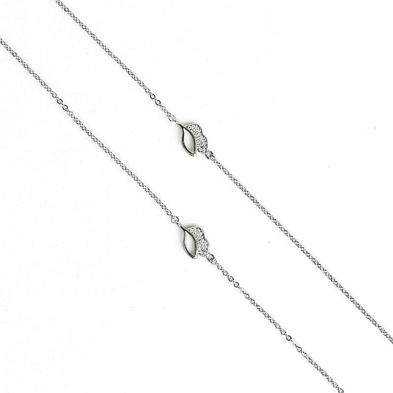 Sterling Silver Delicate Leaf Anklet