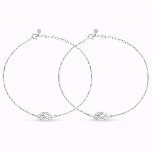 Sterling Silver Leafloom Anklet