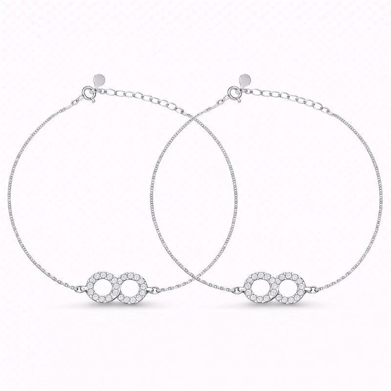 Sterling Silver infinity Anklet