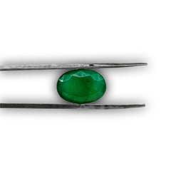 Natural Green Emerald Oval-Cut Loose Gemstone