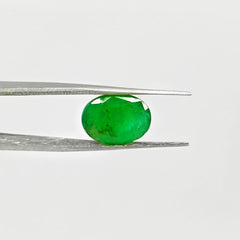 Natural Green Emerald Oval-Cut Loose Gemstone