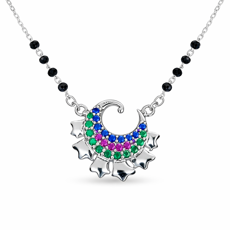 Silver Peacock Mangalsutra