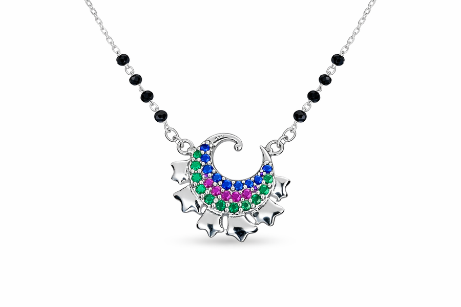Silver Peacock Mangalsutra