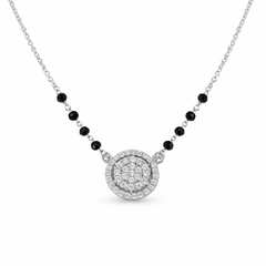 Silver Full stones Halo Mangalsutra