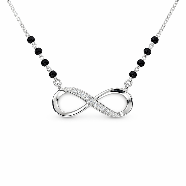 Silver forever Infinity Mangalsutra Necklace