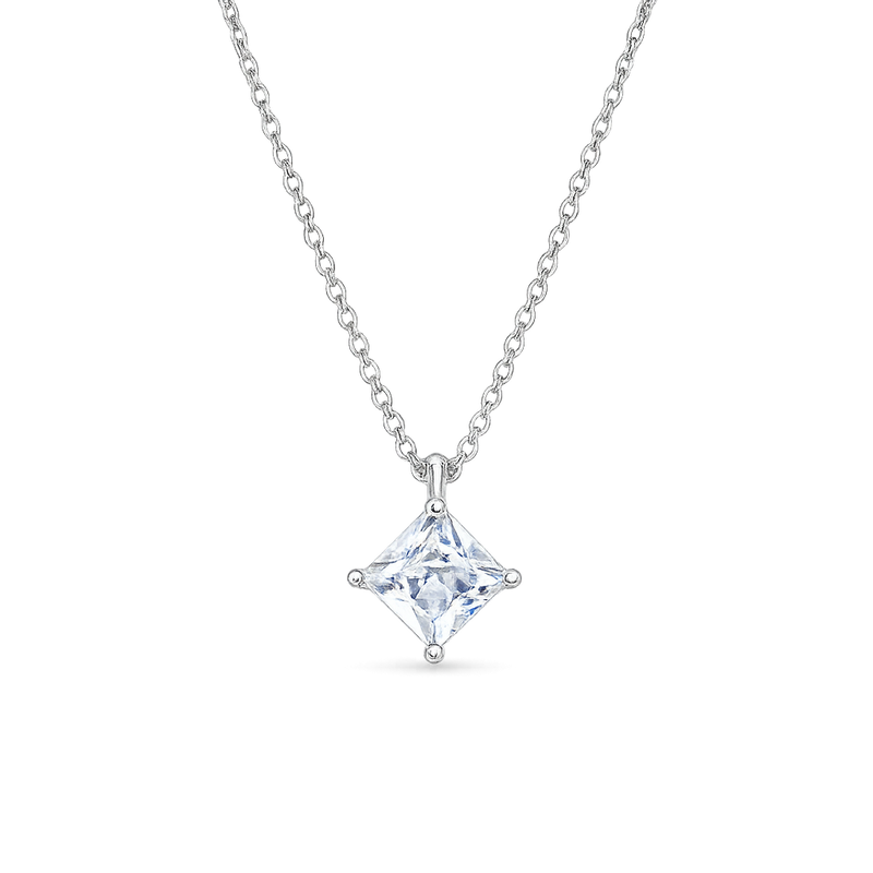 Silver SquareLuxe Chain Pendant necklace