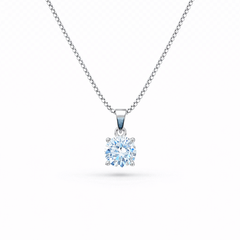 Silver EternaSolitaire Chain Pendant