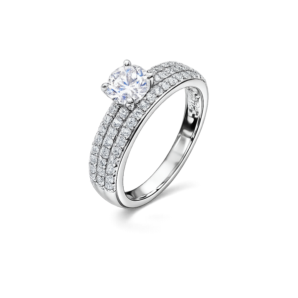 Sterling silver Premia Solitaire Ring