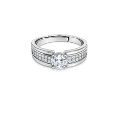 Sterling Silver Elegant  Solitaire Ring