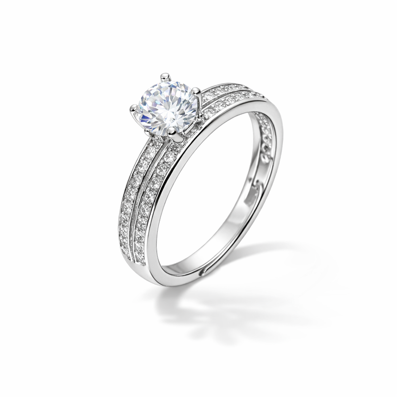 Sterling Silver Classic Solitaire Ring