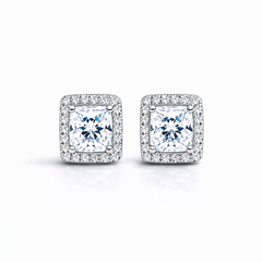 Silver Cz Stone With Round Solitaire Tops