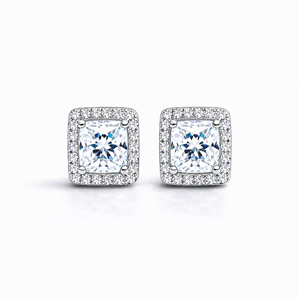 Silver Cz Stone With Round Solitaire Tops