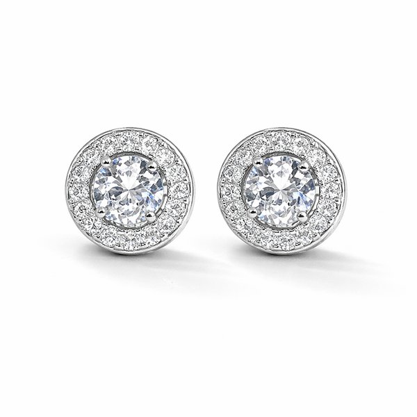 Silver CZ Stone With Round Solitaire Topz