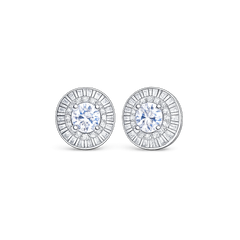 Silver CZ Stone With Round Solitaire Top