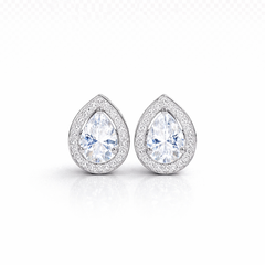 Silver CZ Stone With Pear Solitaire Topz