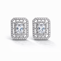 Silver CZ Stone With Center Solitaire Topz