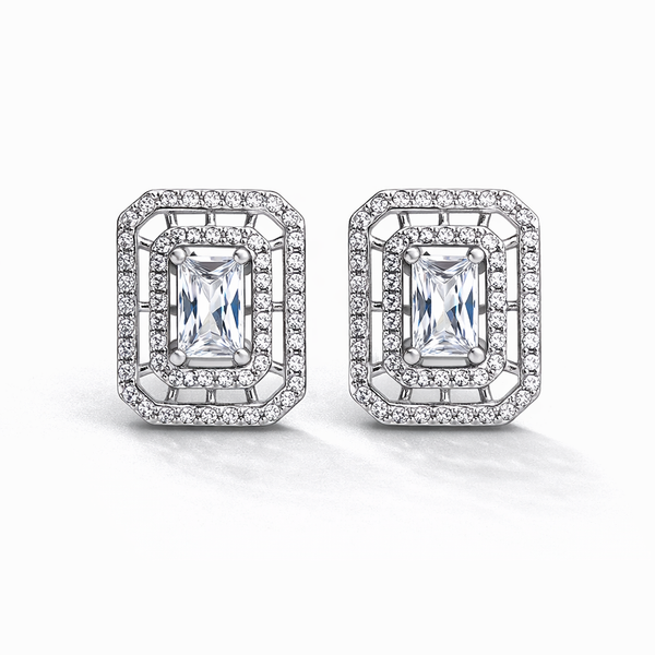 Silver CZ Stone With Center Solitaire Topz